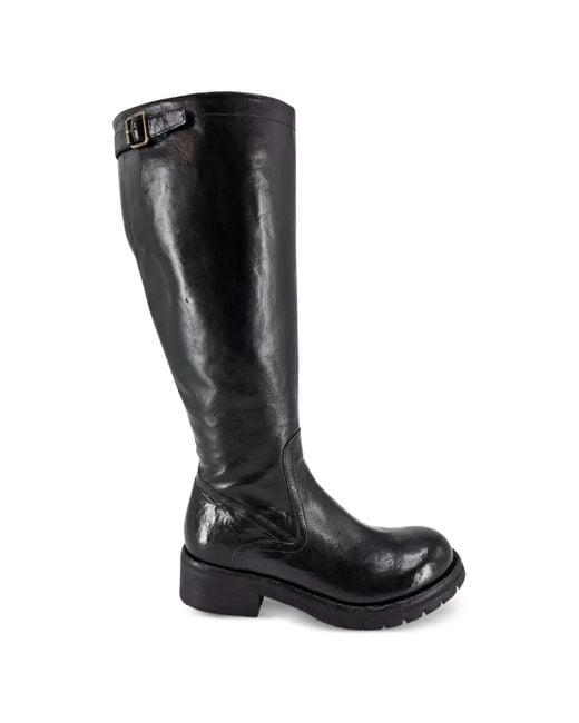 Madison Maison Black Tall Zip-Up Boots