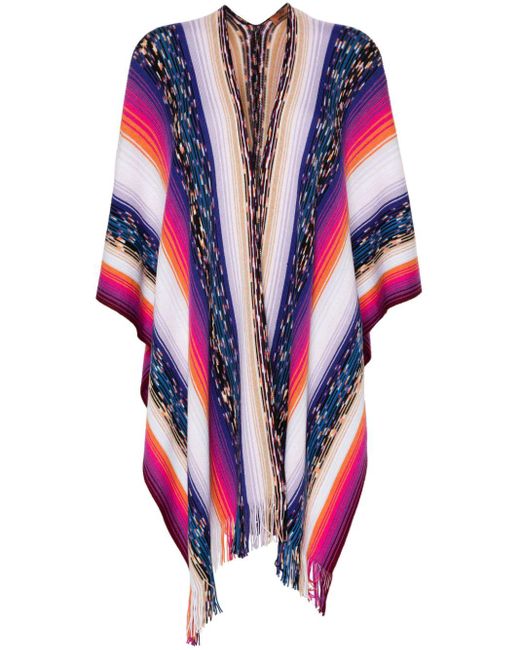 Missoni White Knitted Wool Cape