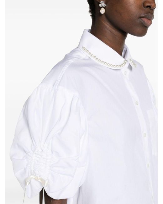 Camisa con manga farol Simone Rocha de color White