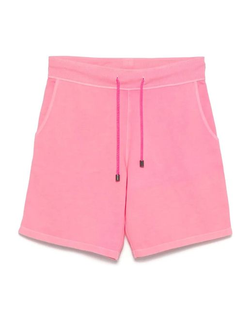 Juvia Pink Cotton-Blend Shorts