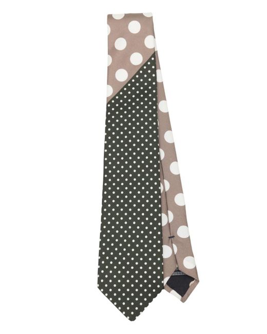 Paul Smith White Polka-dot Silk Tie for men
