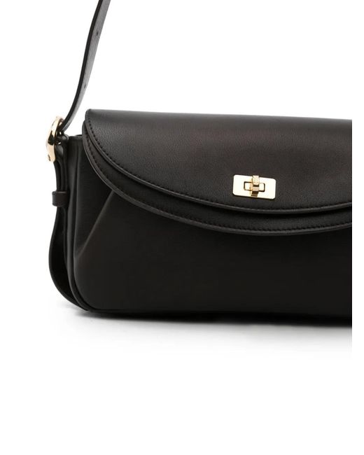 Sandro Black Sac Porté Épaule Médium En Cuir Le Mambo