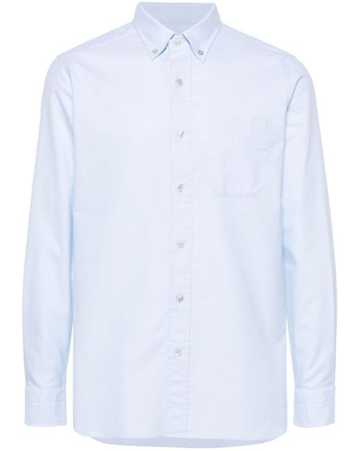 Tom Ford White Button-down Collar Cotton Shirt for men
