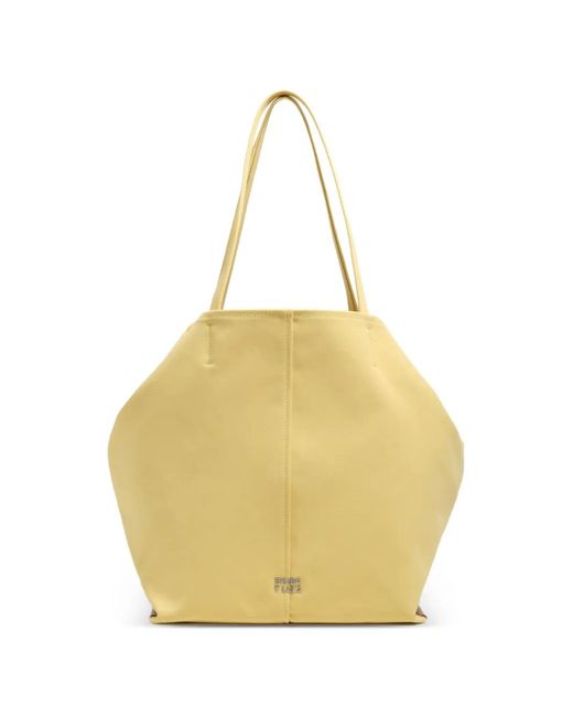 Bimba Y Lola Yellow Logo-Detail Shoulder Bag