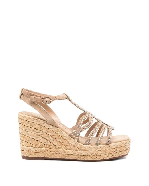 Alma En Pena. Natural Embellished Espadrilles