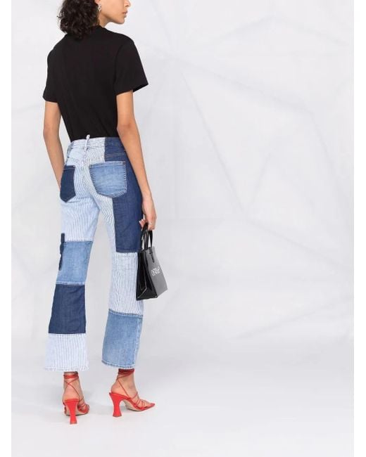 DSquared² Jeans Met Patchwork in het Blue
