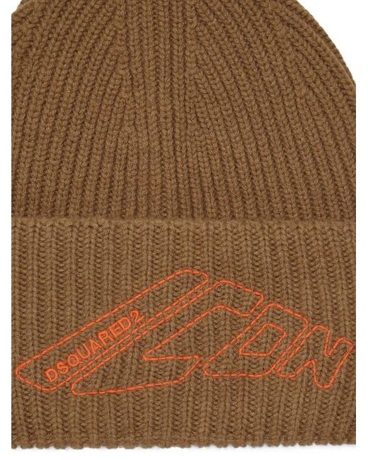 DSquared² Brown Icon New Generation Beanie for men
