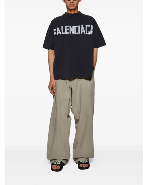 Balenciaga Gray Drop-Crotch Trousers for men