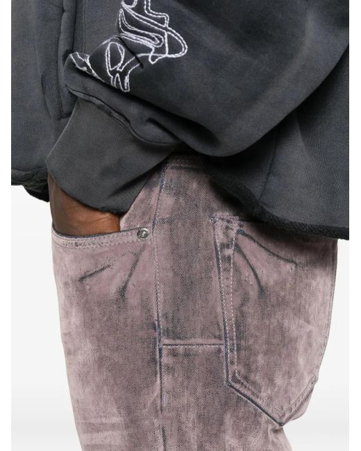 Purple Brand Gray Five-Pocket Jeans for men