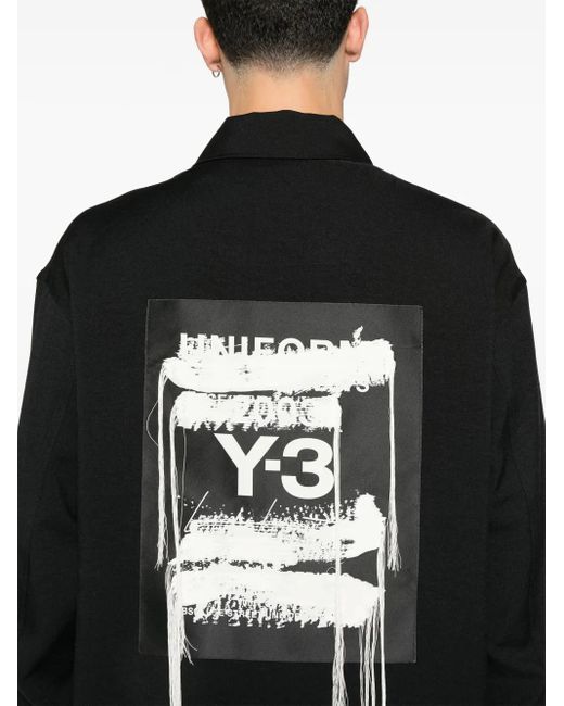 Y-3 Black Printed Jacket for men
