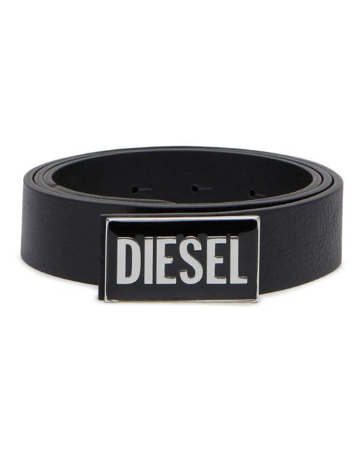 DIESEL B-glossy Leather Belt in Black | Lyst