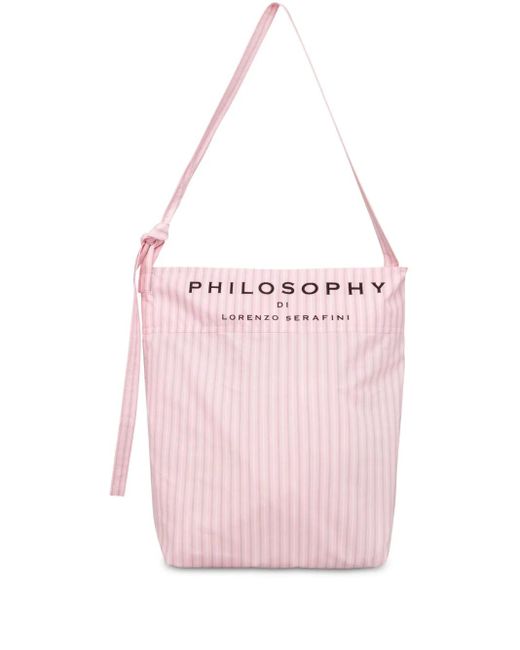 Philosophy Di Lorenzo Serafini Pink Gestreifte Strandtasche