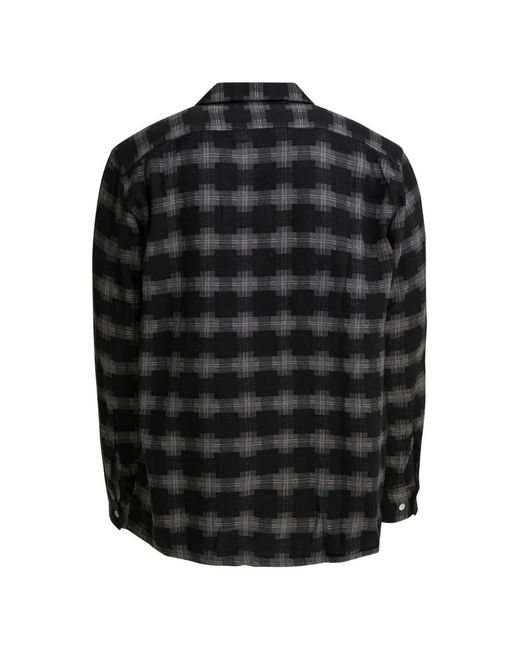 Beams Plus Black Plaid-Pattern Shirt for men