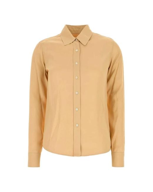 Jil Sander Natural Long-Sleeve Button-Down Shirt