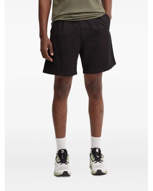Samsøe & Samsøe Black Pleated-Front Bermuda Shorts for men