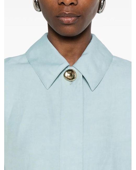 Joseph Blue Button-Detail Shirt