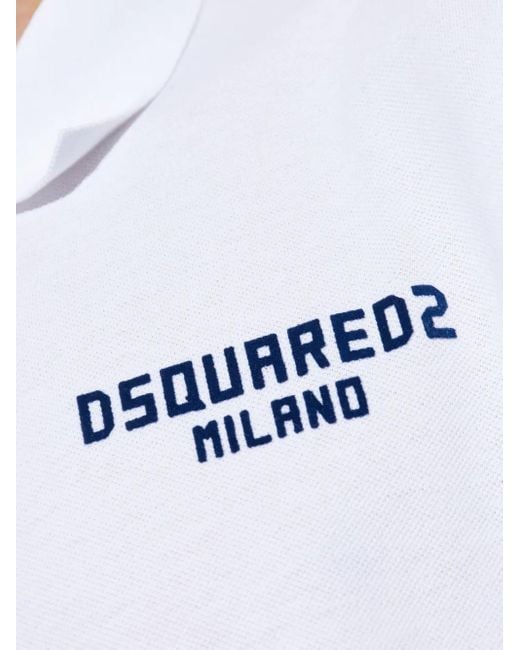 DSquared² Poloshirt Met Logoprint in het White voor heren