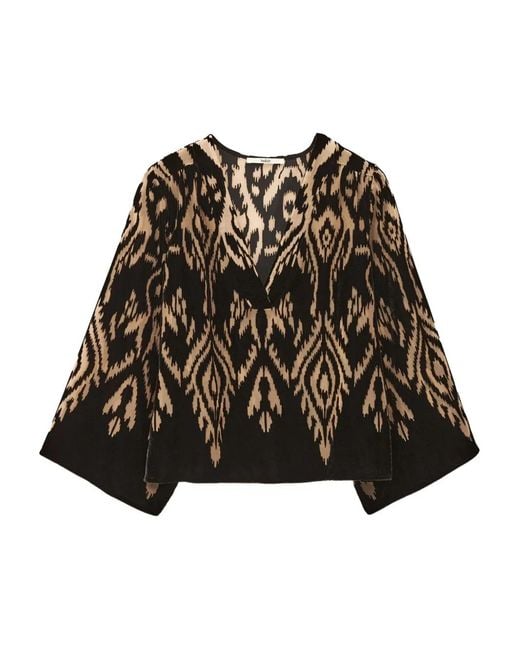 Ba&sh Black Arriet V-Neck Blouse