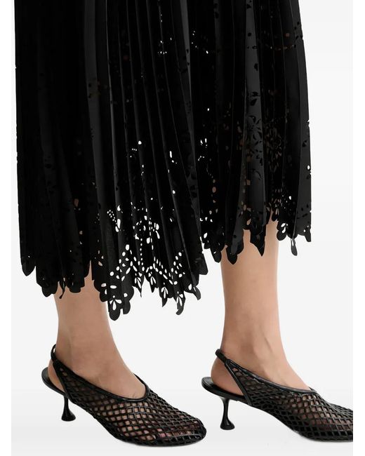 Munthe Black Pleated Midi Skirt