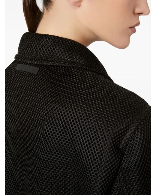 Max Mara Black Jacke Mit Mesh-Einsätzen