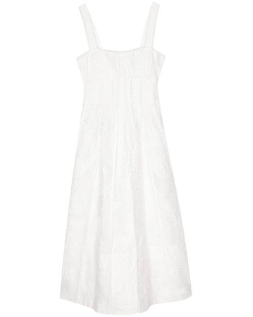 Jonathan Simkhai Mayra Midi-jurk Met Bustiere in het White