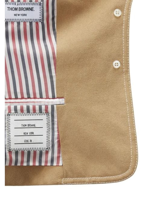 Thom Browne Natural Selvedge Denim Cropped Jacket