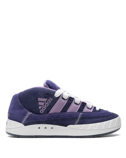 Adidas Blue Adimatic Mid X Maite Steenhoudt Suede Sneakers