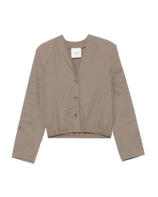 Chemise À Carreaux Nanushka en coloris Brown