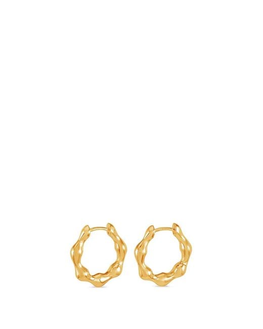 Dower & Hall Metallic Hinged Huggie Hoop Earrings
