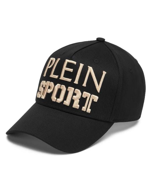 Philipp Plein Black Logo-Embroidered Baseball Cap
