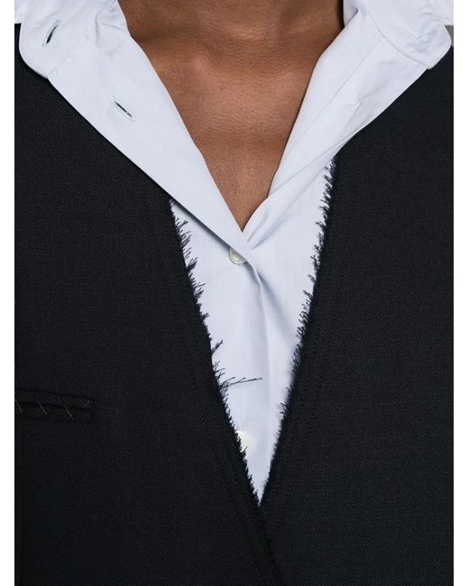ELEH Black Frayed-Edge Jacket