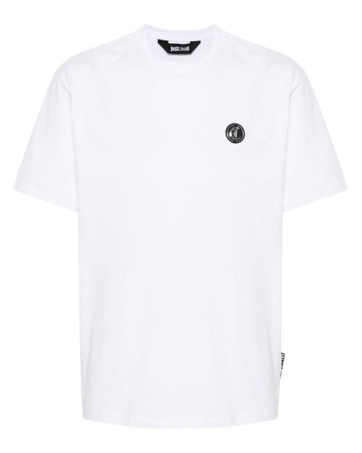 Just Cavalli T-shirt Met Logopatch in het White voor heren