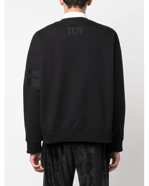 Gcds Black Sweatshirt With Logo for men