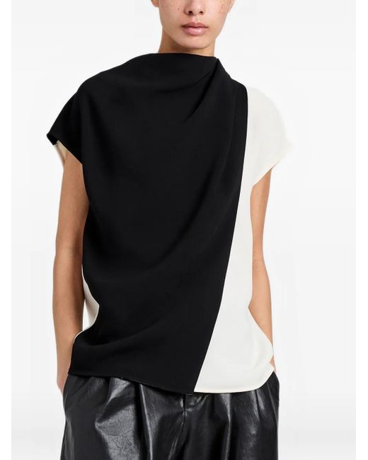 Proenza Schouler Black Acetate Polyester Elsa Top
