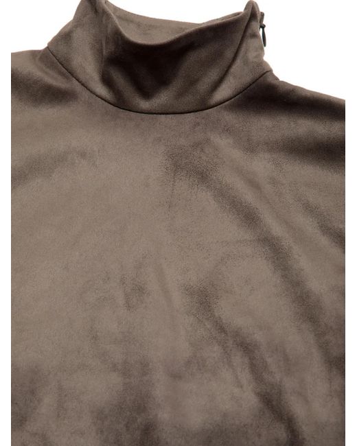 Acne Brown Trompe L'Oeil High-Neck Top