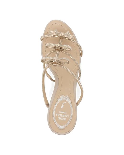 Rene Caovilla White 105Mm Cleo Sandals