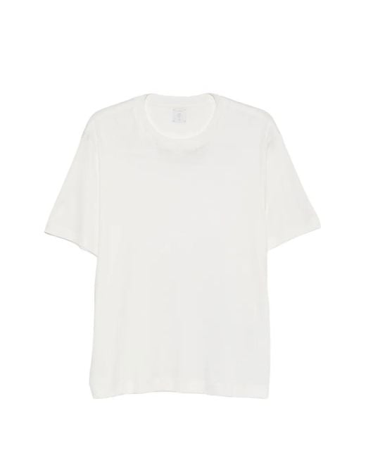 Eleventy White Crew-Neck Short-Sleeve T-Shirt for men