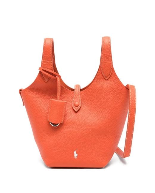 Polo Ralph Lauren Orange Small Polo Play Tote Bag