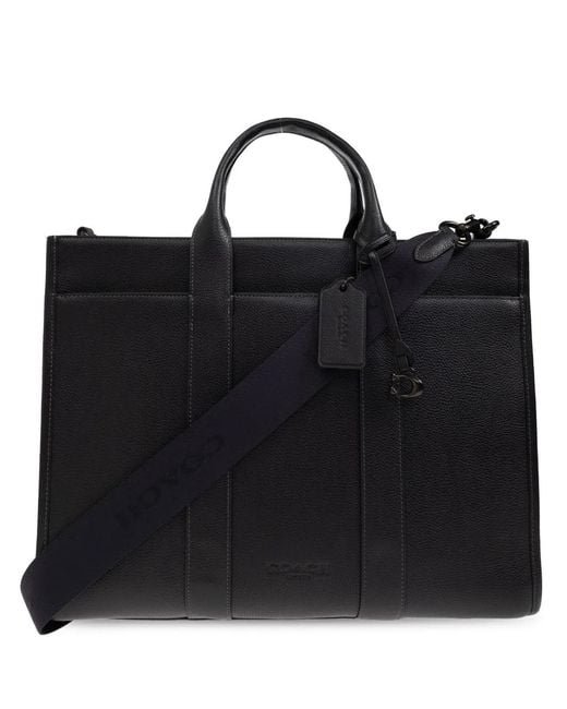 COACH Black Wesley Tote Bag for men