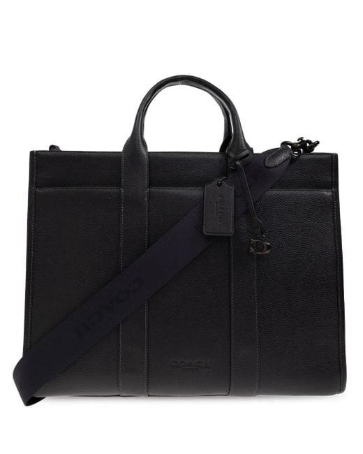 COACH Black Wesley Tote Bag for men