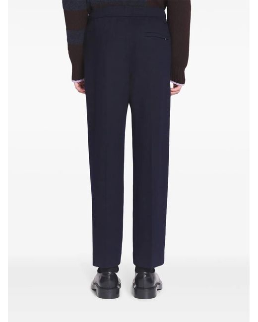 Lanvin Blue Elasticated-Waist Trousers for men