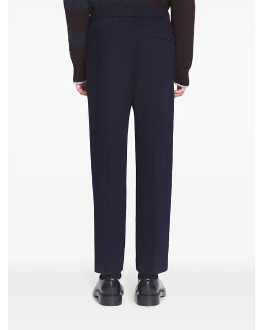 Lanvin Blue Elasticated-Waist Trousers for men