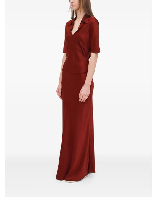 Rosetta Getty バイアスカット マキシスカート Red