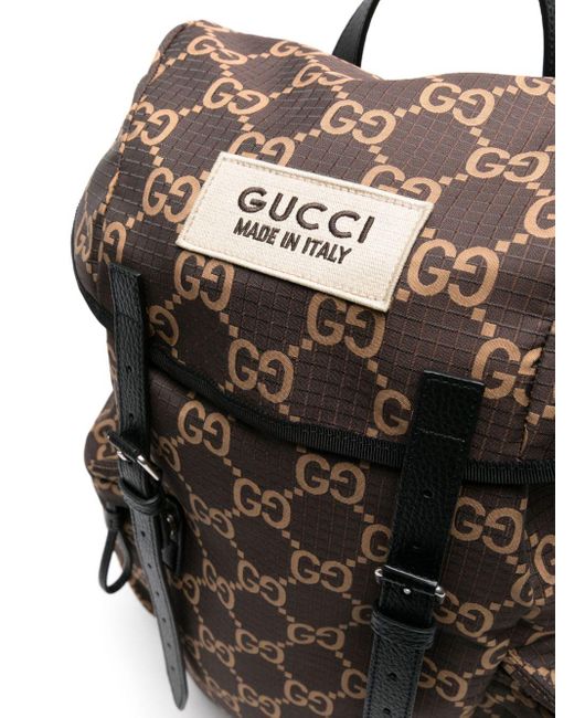 Mochila con motivo GG Gucci de hombre de color Black