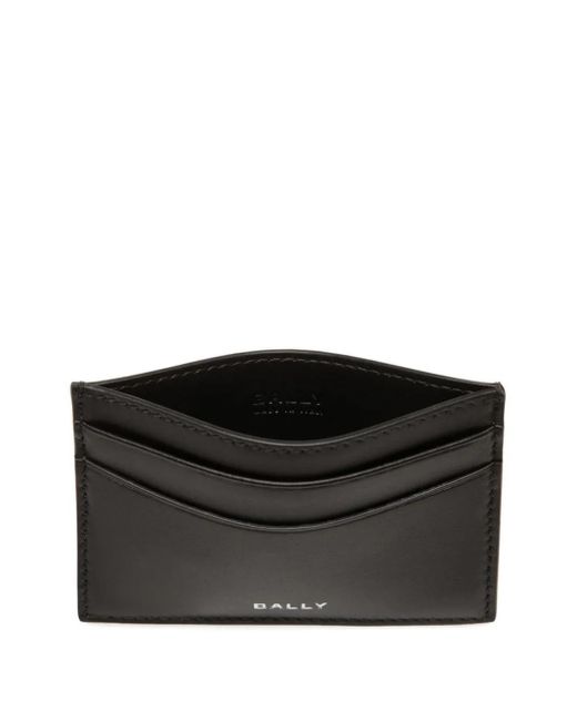 Bally Black Deco Leather Card Holder for men