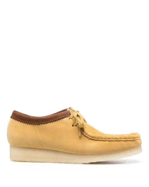Clarks Brown Wallabee Suede Derby Shoes for men