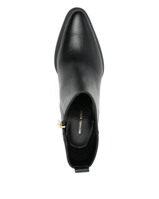 Michael Kors Black 380Mm Pointed-Toe Block-Heel Boots
