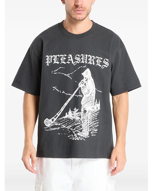 Pleasures Black Pipe T-Shirt for men