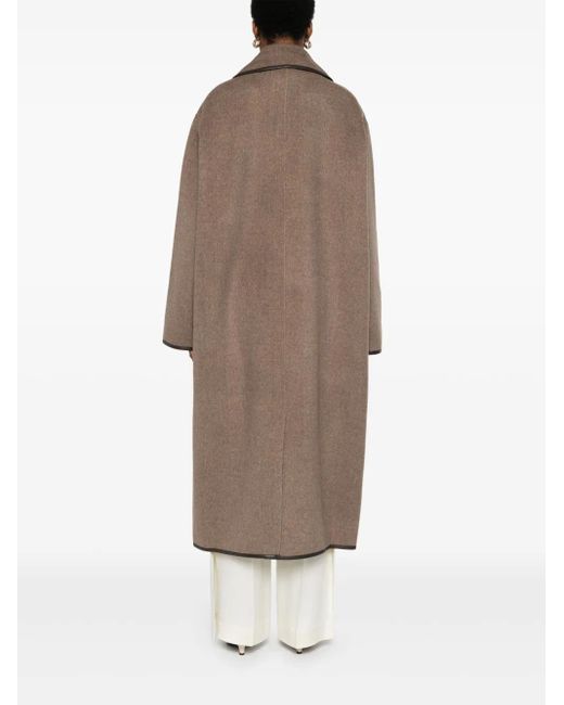 Totême  Brown Mélange-Effect Coat