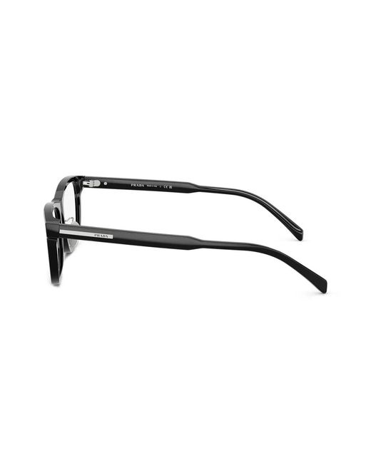 Prada Brown Rectangle-Frame Glasses for men